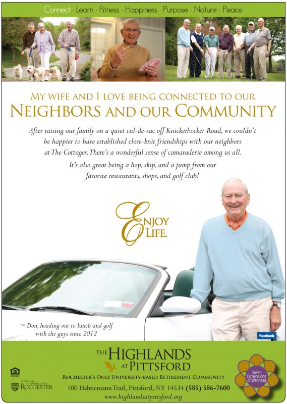 Printed ad for the Highlands at Pittsford
