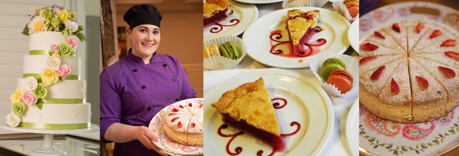 Montage of pastries and baked goods