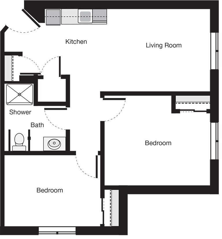 Two Bedroom Custom Suite Floor Plan