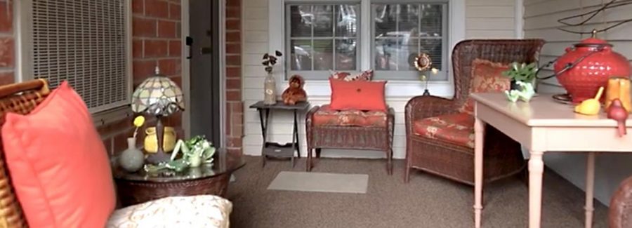 Porch with furniture