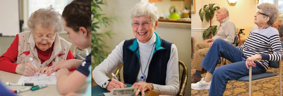 People enjoying activities at Laurelwood assisted living