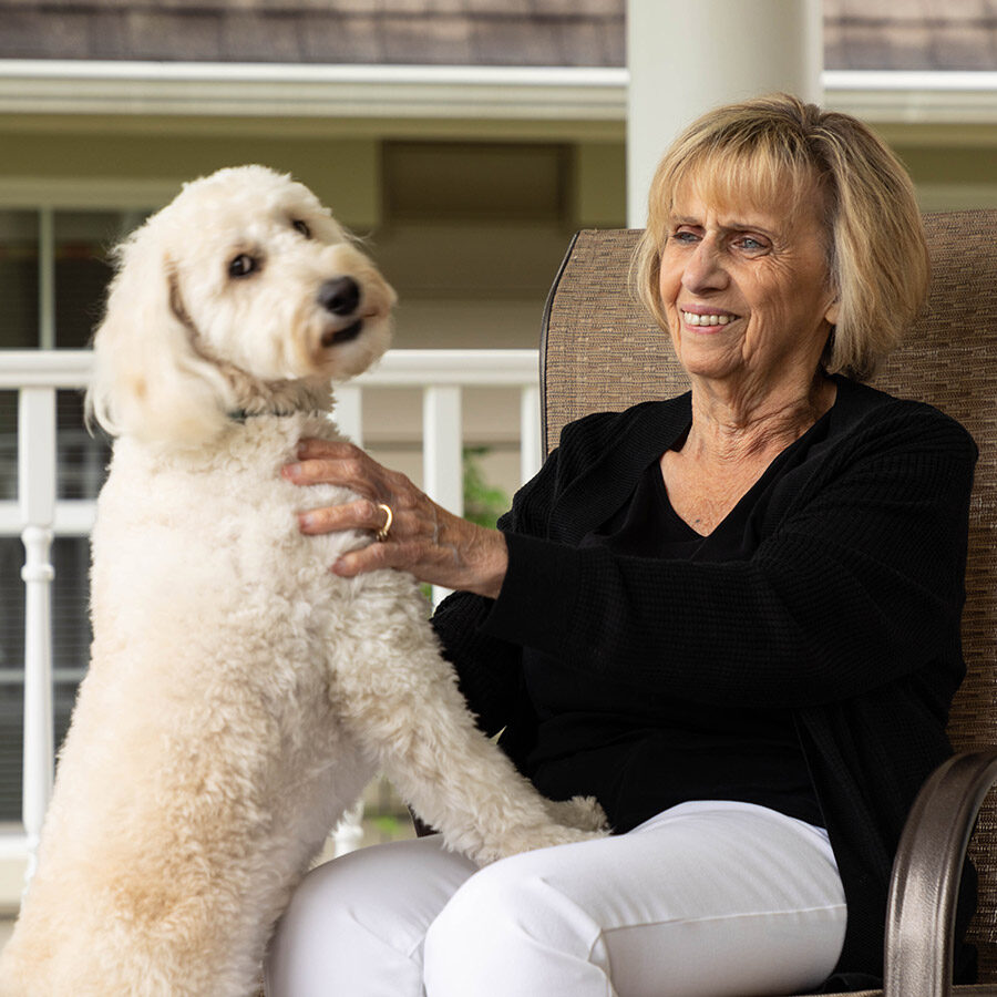 Woman and her dog