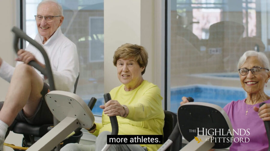 Group of senior adults exercising