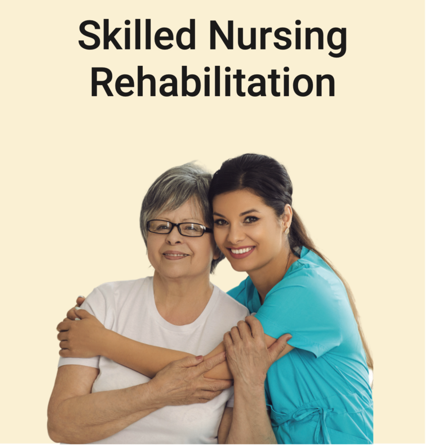 Two adult women skilled nursing rehabilitation