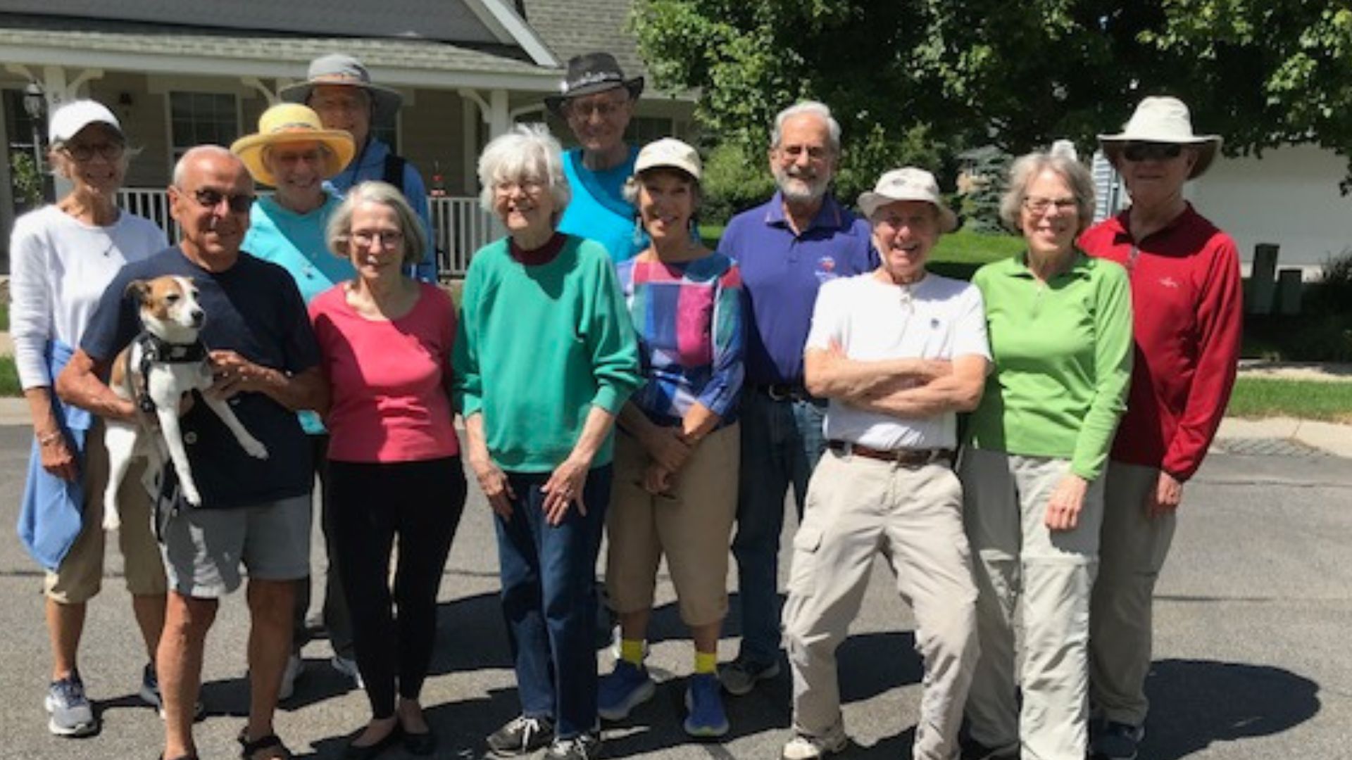 Group of hiking club members