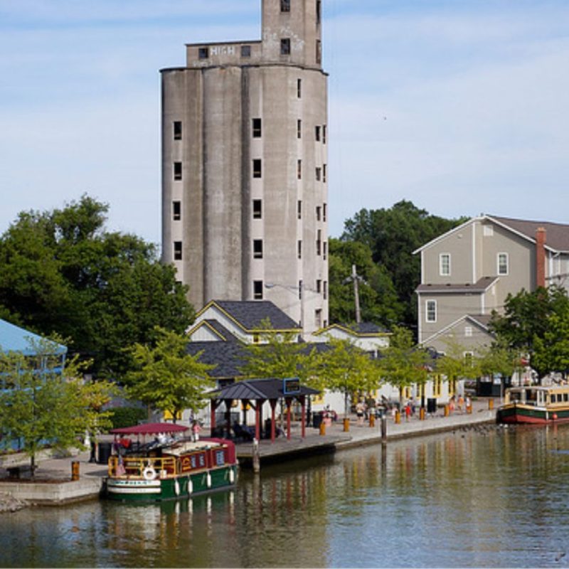 Schoen Place on the canal in Pittsford NY