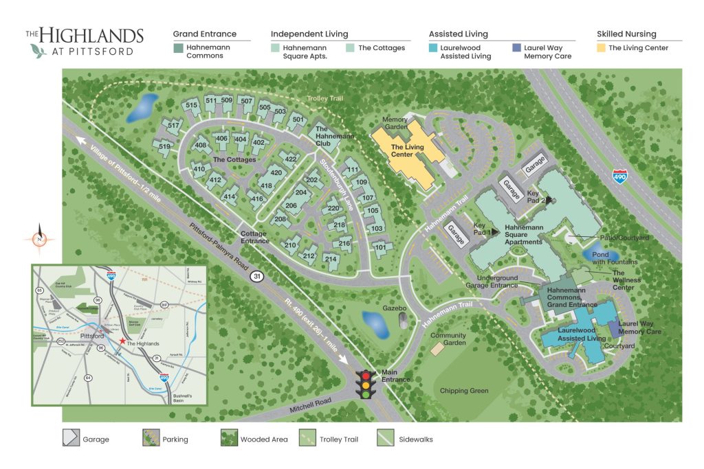 An illustration of the overall campus